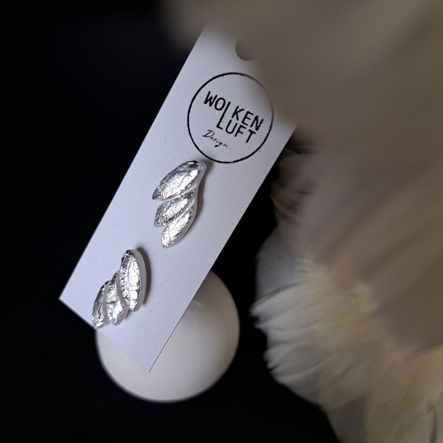 LITTLE ANGEL Ohrstecker, Metallic-Silber