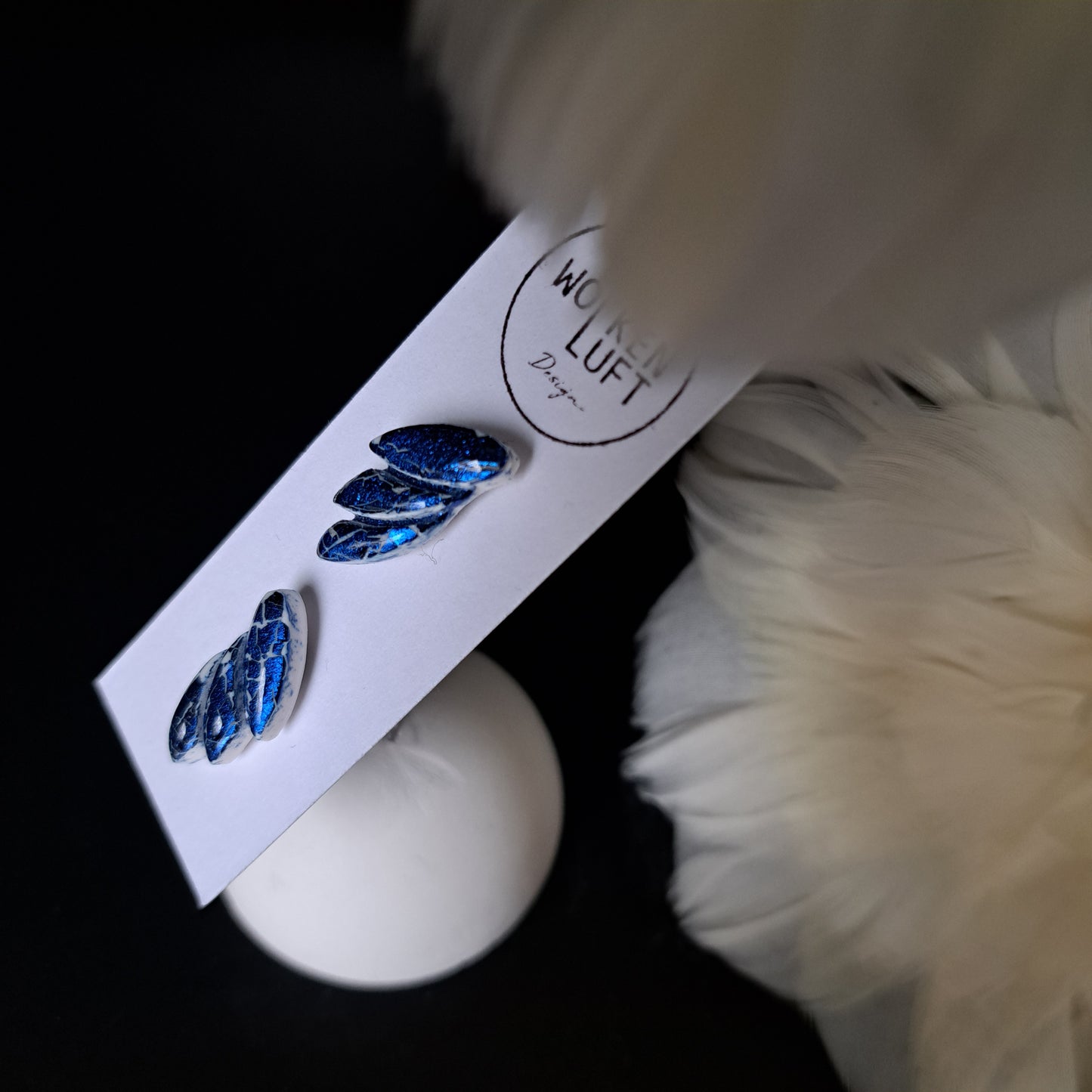 LITTLE ANGEL Ohrstecker, Metallic-Blau