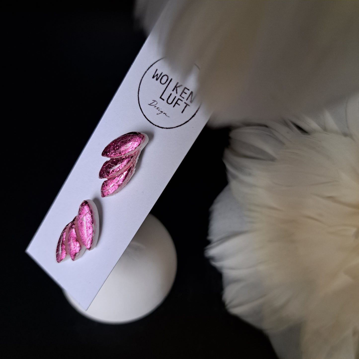 LITTLE ANGEL Ohrstecker, Metallic-Pink