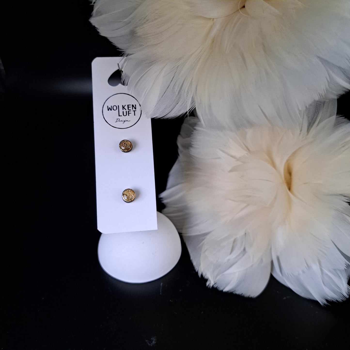 TINI Gold, Ohrstecker, Schwarz/Gold