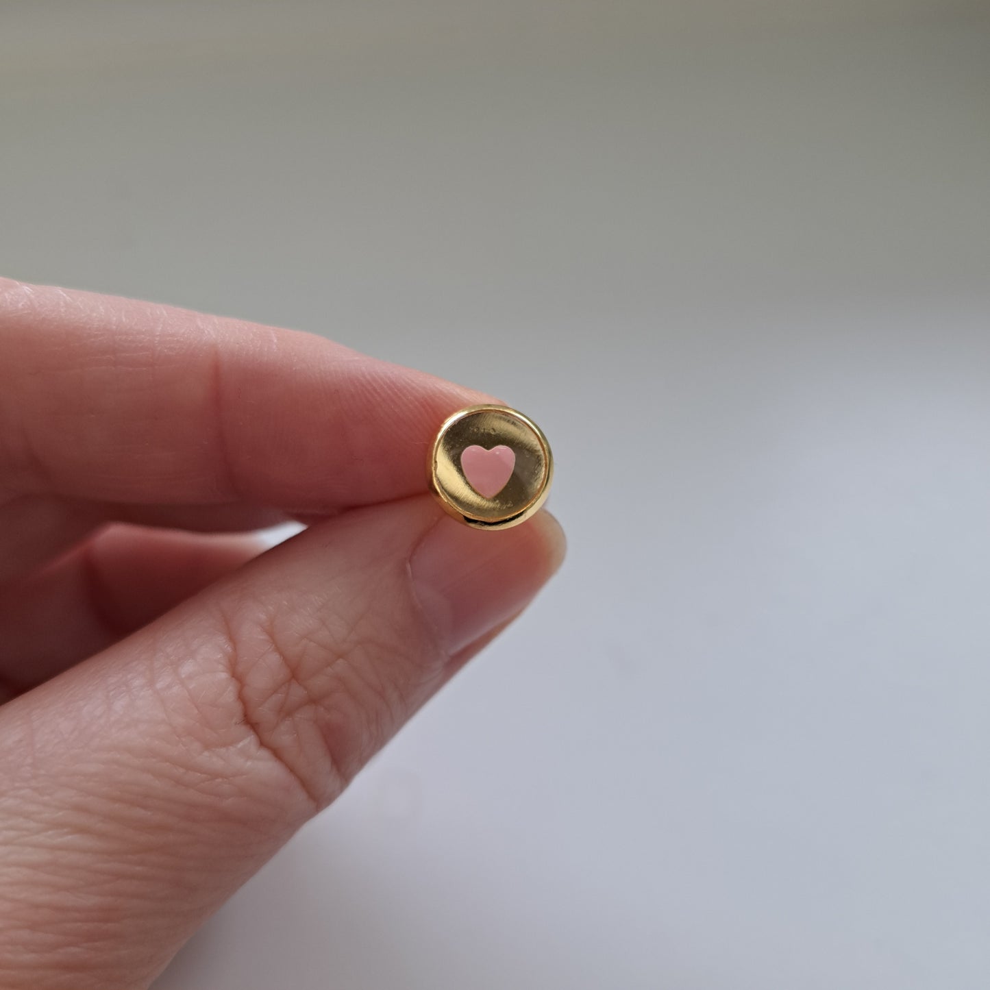 CONFETTI-HEART Ohrstecker, Rosa/Gold
