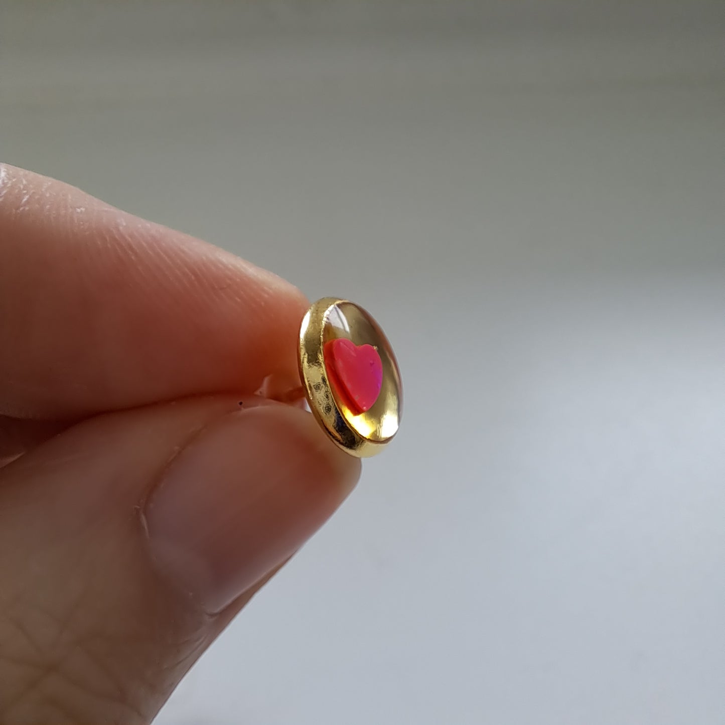 CONFETTI-HEART Ohrstecker, Pink/Gold