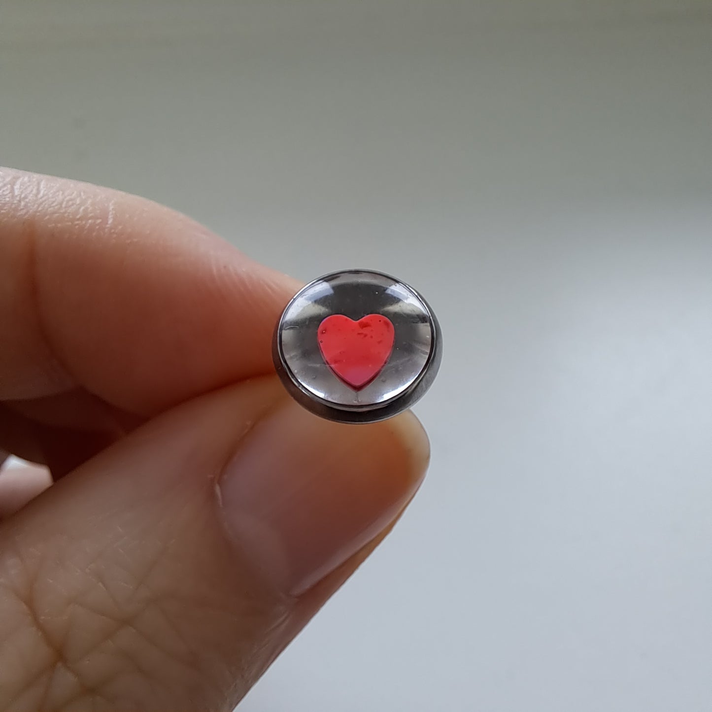 CONFETTI-HEART stud earrings, pink/silver