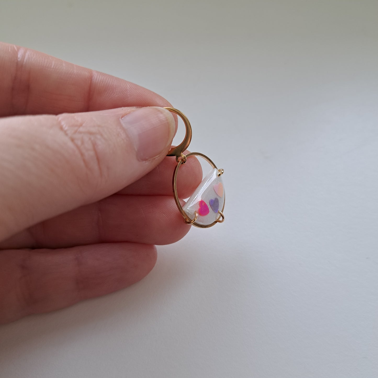 CONFETTI-HEARTS, Kreis, klein, Bunt/Gold
