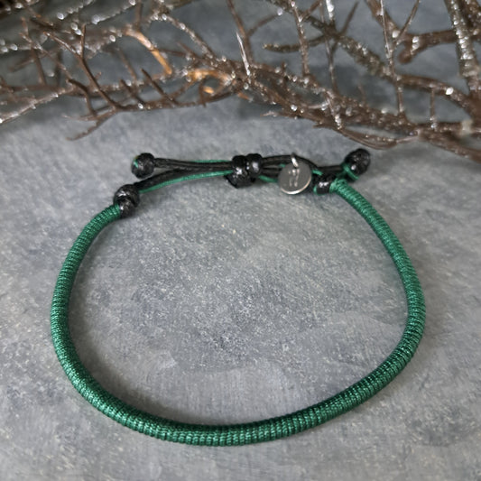 RON, bracelet, black/green