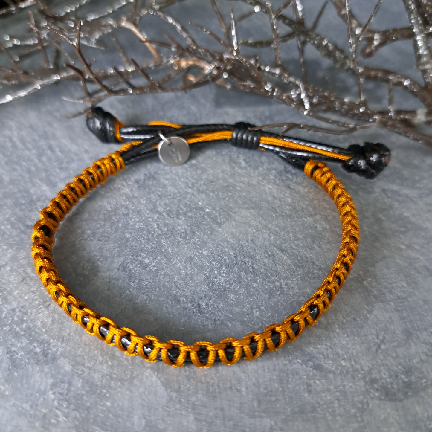 BEN, bracelet, black/mustard