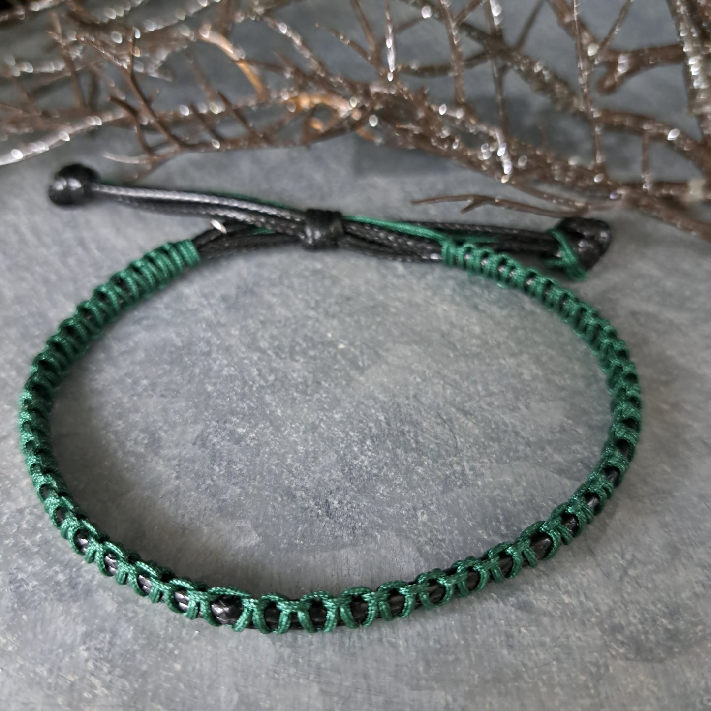 BEN, bracelet, black/green