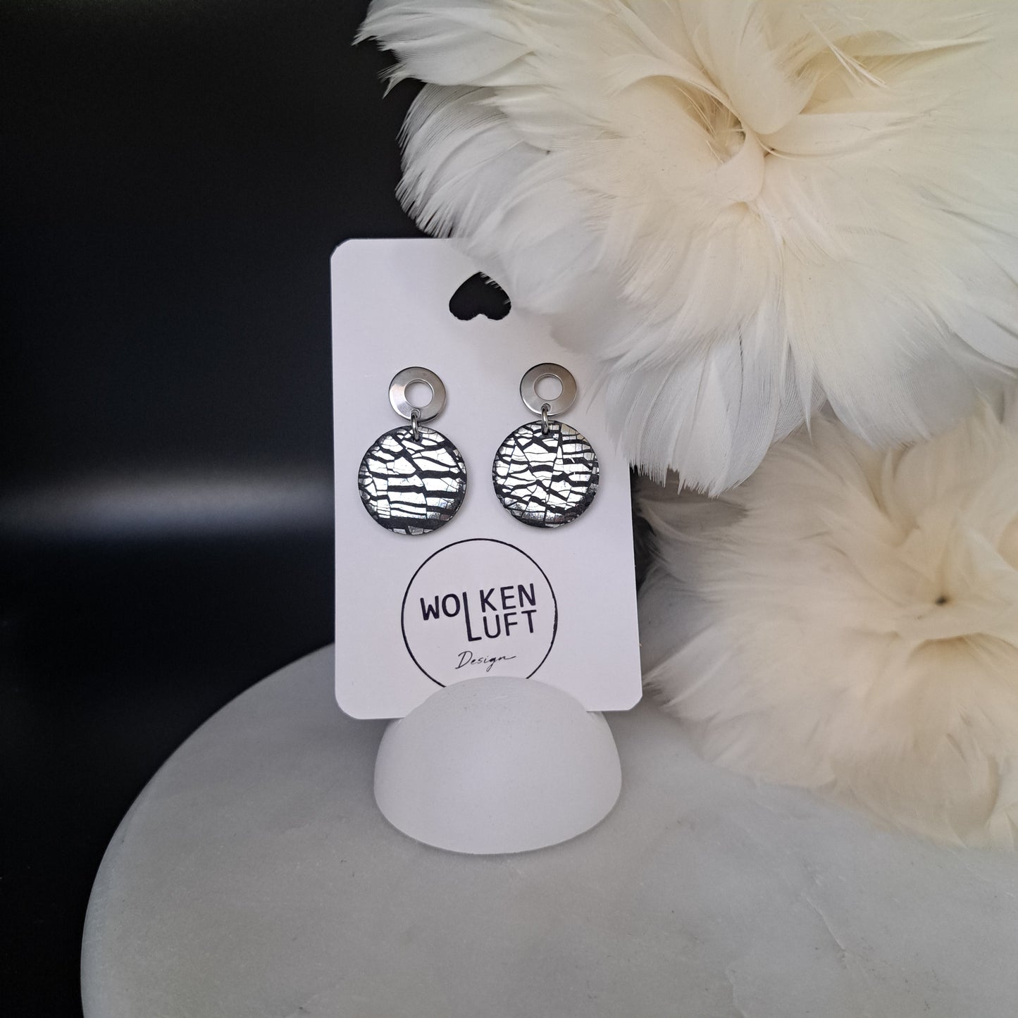 AMY earrings, black/silver