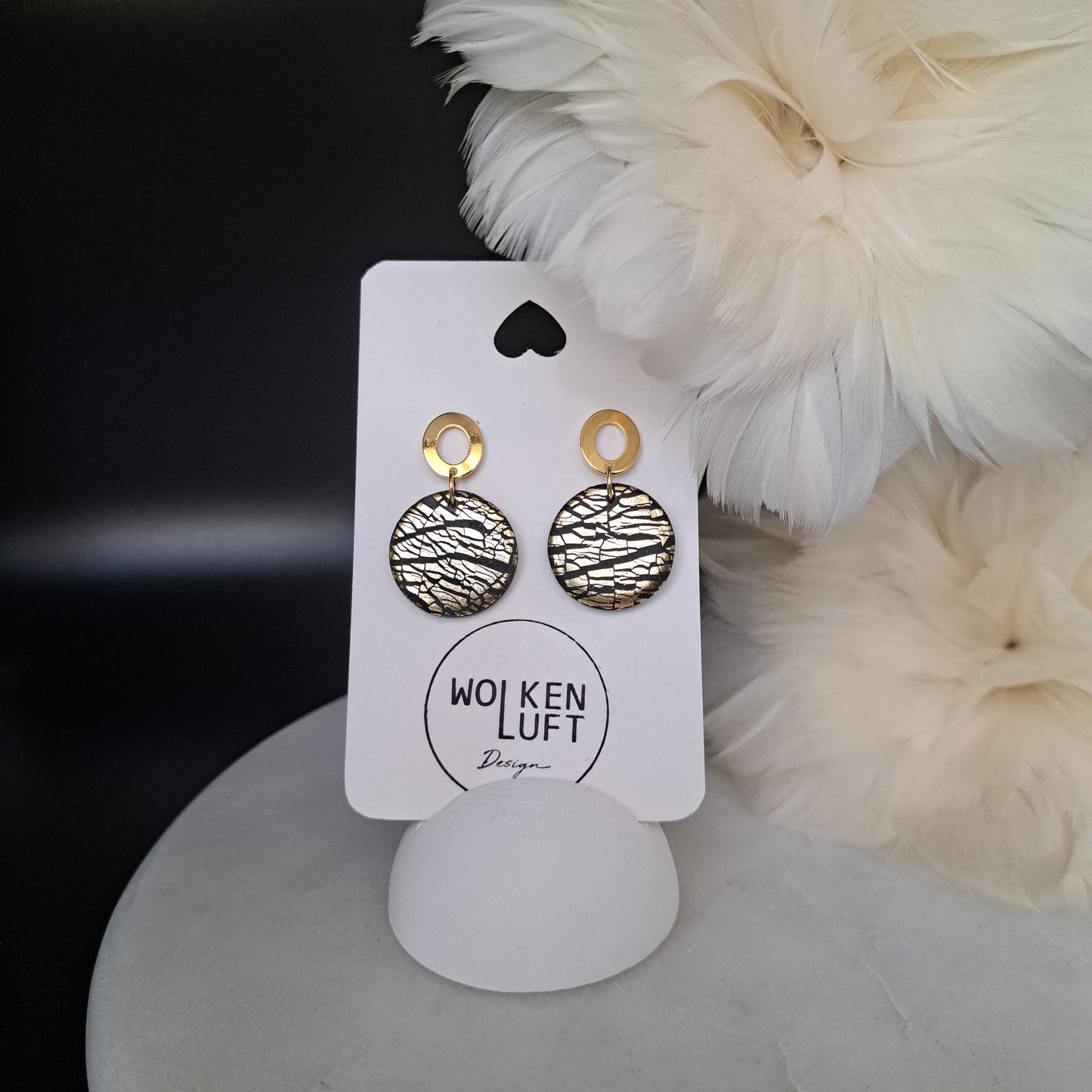 AMY earrings, black/gold